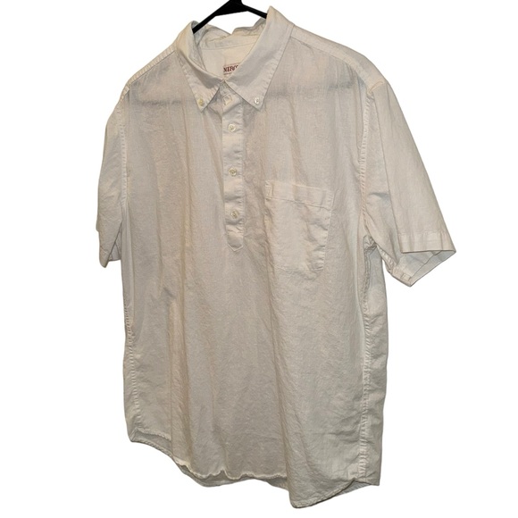 Men’s White/Off White Collared Short Sleeve Lightweight Polo Shirt. Size Large. - Picture 3 of 8